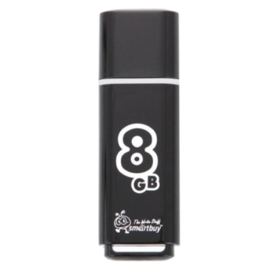 8GB USB 2.0 Flash Drive SmartBuy Glossy черная (SB8GBGS-K)