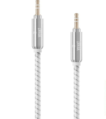 Кабель AUX YOLKKI Trumpet box белый (1м)