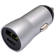 Автомобильная зарядка Denmen DZ10 (USB(1), USB-C(1) 3A, 18W, QC 3.0/PD) серый