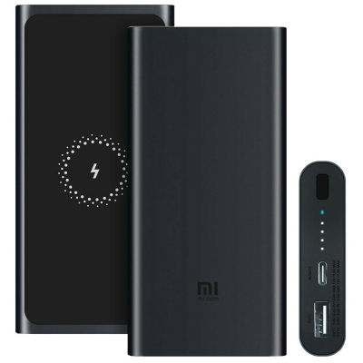 Внешний аккумулятор с беспроводной зарядкой Xiaomi Mi Wireless Power Bank 10000 mAh Youth (черный)