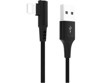 Кабель Lighting угловой черный