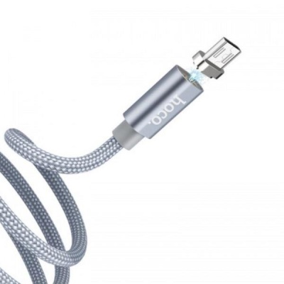 Кабель магнитный Lightning Hoco U40A 1m серебро