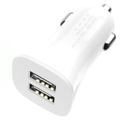 Автомобильная зарядка Denmen DZ06 (USB(2), 3.1A, 15W) белый