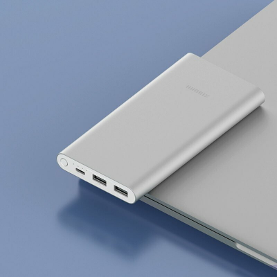 Внешний аккумулятор Xiaomi Mi Power Bank 3 10000 mAh (серебряный) (PB100DZM)