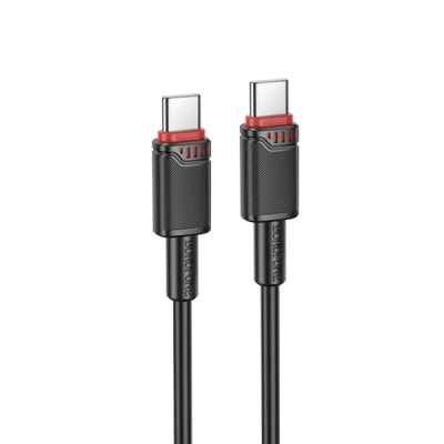Кабель Type-C-Type-C Borofone BX110 (3А, PD 60W, 1m) черный