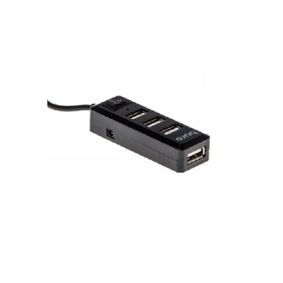 Разветвитель USB 2.0 Buro BU-HUB4-0.5L-U2.0 4порт, черный