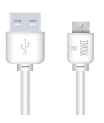 Кабель Micro USB YOLKKI Standart 01 белый (1м) /max 1,0A