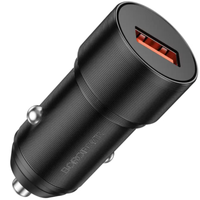 Автомобильная зарядка USB 2,4A Borofone BZ19A (1USB,18W, QC3.0) черный