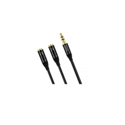 Кабель AUX 2xJack 3,5mm(f) - Jack 3,5mm(m) HOCO