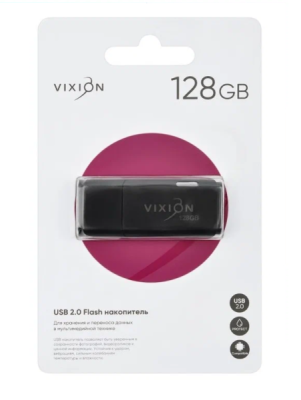 128GB USB Flash 2.0 VIXION Shark Eyes черная