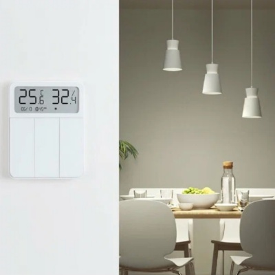 Умный выключатель с термометром Xiaomi Mijia Screen Display Switch (ZNKG01HL) (белый)