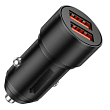 Автомобильная зарядка (USB(2), 2.4A, 36W, QC 3.0) Borofone BZ19B черный