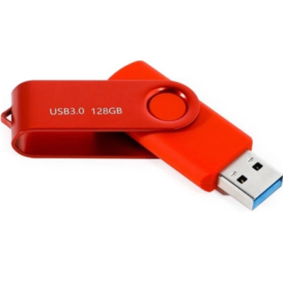 128GB USB 3.0 Flash Drive SmartBuy Twist красный (SB128GB3TWR)