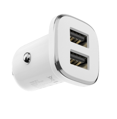 Автомобильная зарядка Borofone BZ12 2.4A (2USB) белая