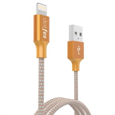 Кабель Apple Lightning A06, Dotfes (Желтый)