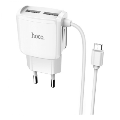 Сетевое зарядное устройство Hoco C59A (MicroUSB) белый