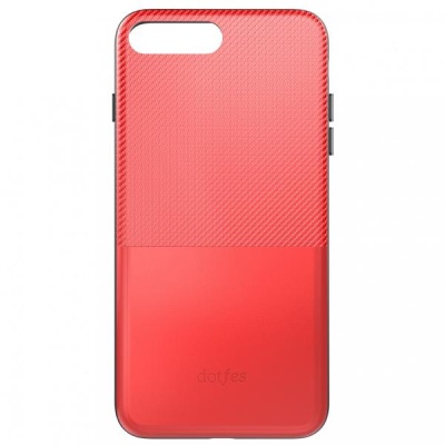 Задняя накладка iPhone 7/8 Carbon G02, Dotfes (Красный)