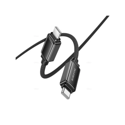 Кабель Type-C-Type-C Borofone BU53 (5А, PD 60W, 1m) черный