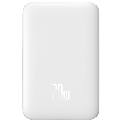 Внешний аккумулятор Baseus Magnetic Mini Wireless Power Bank 10000 mAh 20W (белый) (PPCX030002)