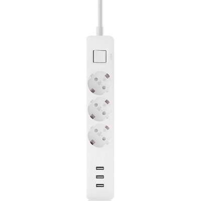 Удлинитель Xiaomi Mi Power Strip 3 розетки + 3 USB EU (XMCXB04QM) (белый)