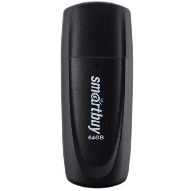 64GB USB 2.0 Flash Drive SmartBuy Scout черная (SB064GB2SCK)