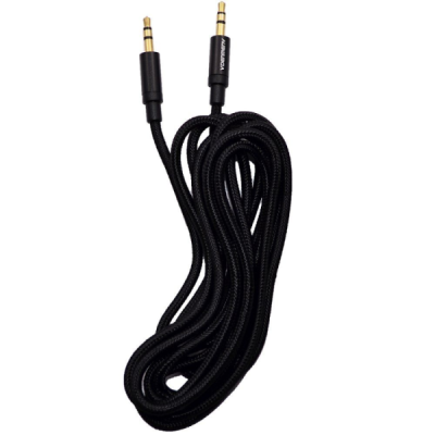 Кабель AUX Denmen DX05 черный (2м)