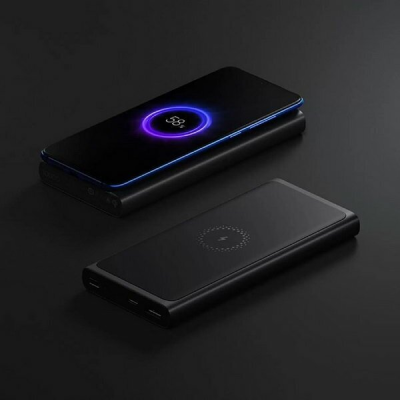 Внешний аккумулятор с беспроводной зарядкой Xiaomi Mi Wireless Power Bank 10000 mAh Youth (черный)