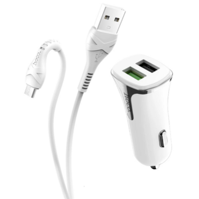 Автомобильная зарядка Hoco Z31 Micro (2 USB 2,4A)  белая