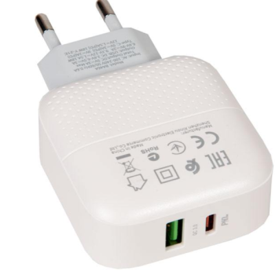 Сетевое зарядное устройство USB-C 3,0A (USB, Type-C, QC 3.0, PD, 18W) Borofone BA46A белый