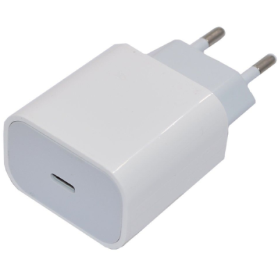 Сетевое зарядное устройство USB-C(1) (3A, 20W, PD) белый